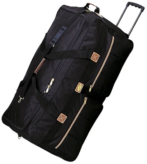 polyester rolling duffle bag wheeled travel luggage suitcase