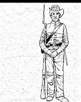 Confederate Soldier Drawing Civil War Soldiers Getdrawings sketch template