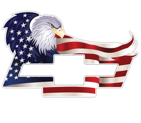 American Eagle Chevrolet Chevy Bowtie Us Flag Car Truck Vinyl Sticker