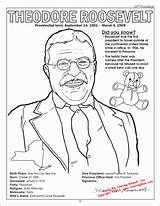 Roosevelt Coloring Theodore Teddy Presidents Getdrawings Color Pages Getcolorings sketch template