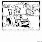 Coloring Pages Coloring4free Tractor Farmer Cow Related Posts sketch template