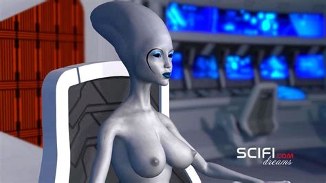 Watch Sci Fi Lights 3d Hot Female Android Shemale Plays With A Horny