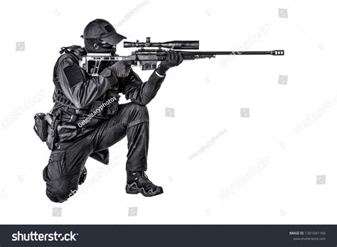 police swat sniper shooting sitting position