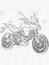 Multistrada Touring Enduro Pencil Removable Resistant Stickers sketch template