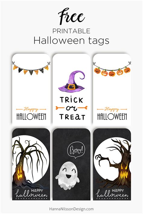 happy halloween  printable tags printable templates