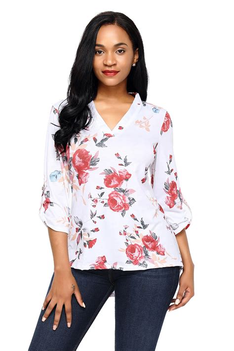 design women tops  sleeve  neck floral blouse buy floral blouseladies  sleeve