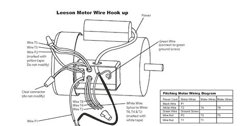 leeson motor wiring diagram  leads