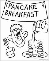 Pages Pancake Coloring Breakfast Online Food Color Coloringpagesonly sketch template