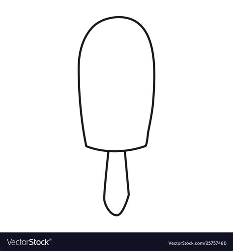 sweet popsicle outline sketch royalty  vector image