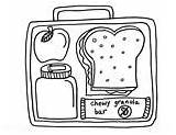 Coloring Lunchbox Lunch sketch template