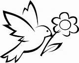Pages Coloring Library Clipart Pigeon Cute Colouring Flowers Kids sketch template