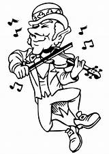 Coloring Violin Pages Playing Kids sketch template