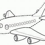Boeing Plane sketch template