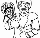 Coloring Lacrosse Pages Getdrawings sketch template