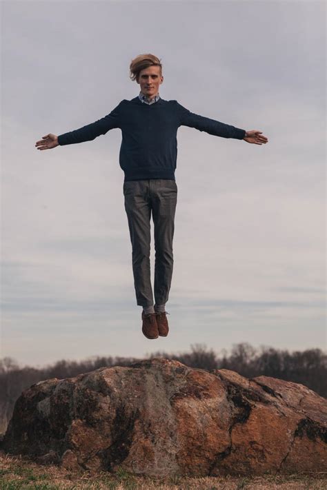 stock photo  young man flying   air   images   illustrations