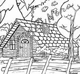 Cabin sketch template