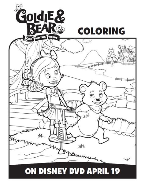 disney junior goldie  bear coloring pages activity sheets