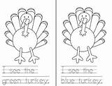 Turkeys Sight Colored Word Many Book Rowdy Room sketch template