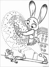 Zootopia Pages Coloring Cartoons sketch template