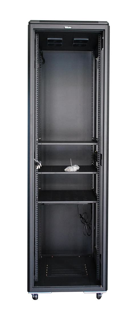 server rack   cabinet  glass door perforated  support singapore company
