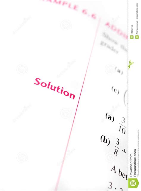 math solution stock image image  algebra education