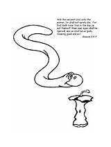 Coloring Pages Bible Eve Adam Genesis Book Advertisement Serpent Tempts Kids Ws Coloringpagebook sketch template