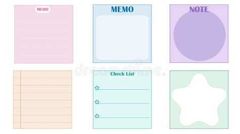 set   cute colorful notepad memo planner reminder journal