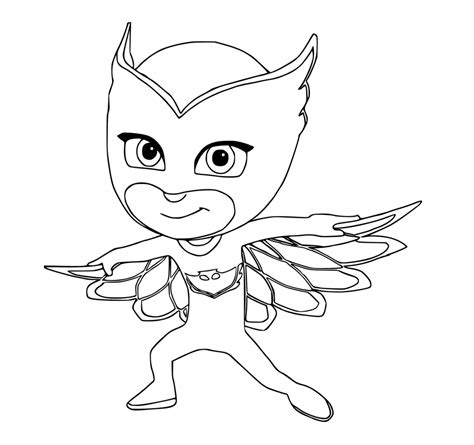 owlette colouring page coloring home