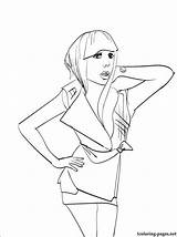 Gaga Lady Coloring Pages Fans Print Getcolorings Printable Coloringhome sketch template
