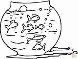 Fish Tank Coloring Pages Aquarium Kids Printable Color Getcolorings sketch template