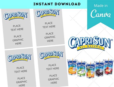 downloadable capri sun template