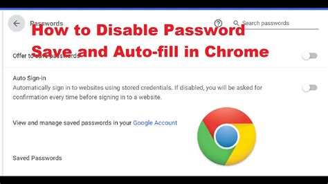 disable password save auto fill  chrome google chrome googlechrome chromebrowser