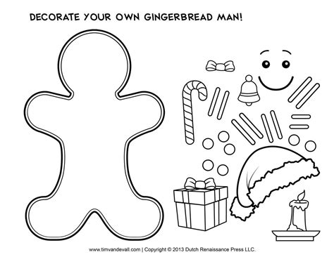 fun lesson plan  gingerbread man cutout template   book