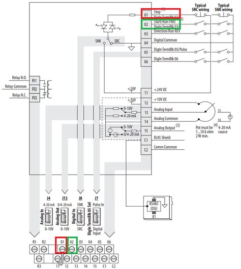 connecting vfds powerflex  wire wiring draw