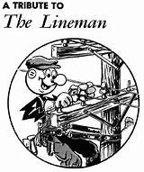 Lineman Power Linemen Tribute Line Insulators Storm Company Electrical John Swept Arm Cross Robert sketch template