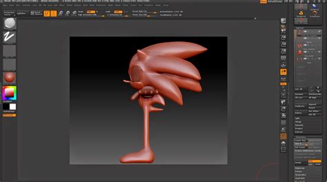 Eniitan Odutola Zbrush Sculpting Of Sonic The Hedgehog