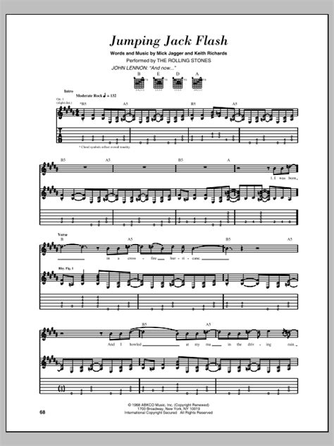 Jumpin Jack Flash By The Rolling Stones Guitar Tab Guitar Instructor