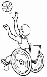Basketball Coloring Pages Playing Wheelchair Clipart Disabilities Disability Printable Boy Colouring Disabled Sports Kids Physical Cartoon Clip Athlete Children Girl sketch template
