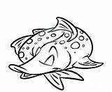 Coloring Pages Ray Fish Pike Drawing Northern Sleeps Cartoon Animal Tetra Getdrawings Getcolorings Printable Preview sketch template