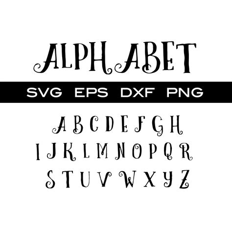 alphabet svg svg fonts font svg letters svg silhouette etsy