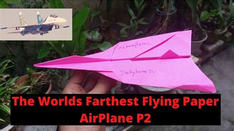 diy  worlds farthest flying paper airplane p  youtube
