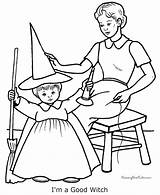 Coloring Halloween Pages Witch Kids Sheets Good Clipart Printable Costumes Witches Clip Crayola Tree Family Scary Fun Cliparts Printing Help sketch template