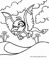 Coloring Pages Neopets Cartoon Color Character Printable Kids Sheets Back sketch template