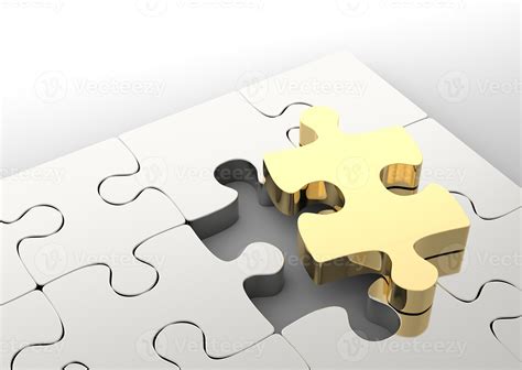golden puzzle piece  complete  jigsaw concept  business