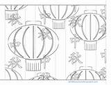 Festival Coloring Chinese Moon Lanterns Pages Autumn Mid Lantern Craft Year Crafts Kids Activities Paper Mooncake Lunar Printable Color Templates sketch template