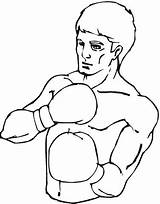 Boxer Disegno Stampare Pugilato sketch template