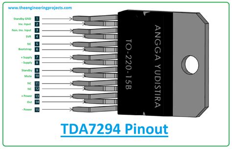 tda power amplifier datasheet pinout features applications  engineering projects