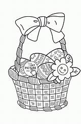 Coloring Easter Basket Pages Egg Kids Colouring Printables Wuppsy Eggs Sheets Bunny Library Clipart Comments sketch template