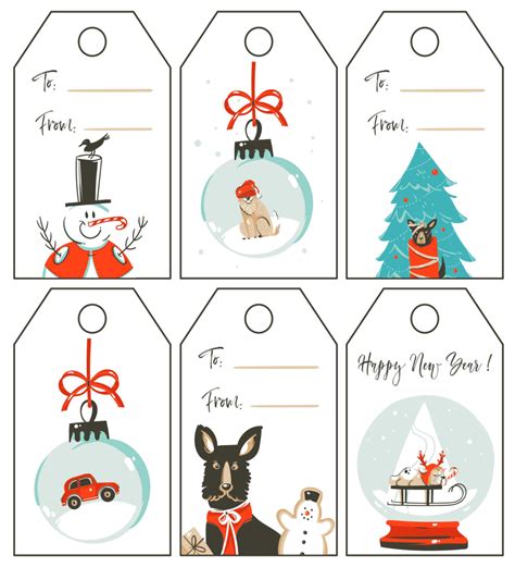 printable christmas gift tags  color     printablee