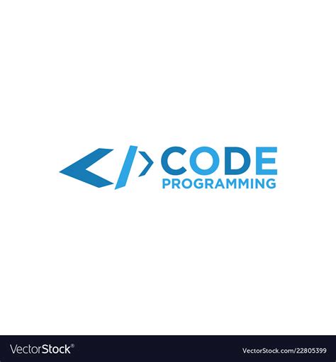 code programming graphic design template vector image